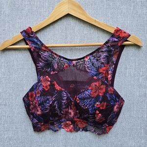 PINK Victoria's Secret Floral High Neck Bralette Sz S